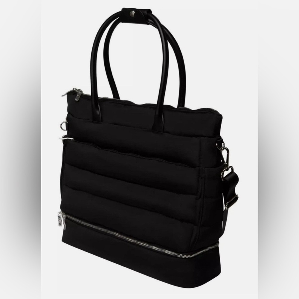 NWT - iPack Black Puffy Tote Bag - Picture 3 of 16